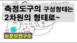 측정도구의 구성체계는 2차원 형태로