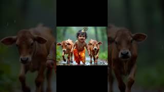 Little krishna #love #krishna #cow #cute #youtubeshorts #trending #viralstory