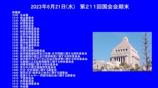 国会中継 会期末 参議院 委員会・本会議全部入り（2023/06/21）