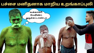 பச்சை மனிதனாக மாறிய உறங்காப்புலி/urangapuli transform the hulk/vlogz of tamila