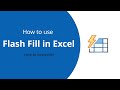 Flash Fill in Excel - Basic to Intermediate | Advanced Excel Tutorial