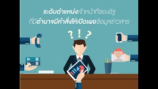 บทที่ 3 ข้อ 5 ระดับตำแหน่งเจ้าหน้าที่ของรัฐที่มีอำนาจมีคำสั่งให้เปิดเผยข้อมูลข่าวสารฯ