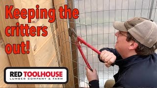 Making our hoop house predator proof