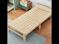 🍀 full solid pine wood foldable bedframe single queen size strong bed home convenient simple 🍀