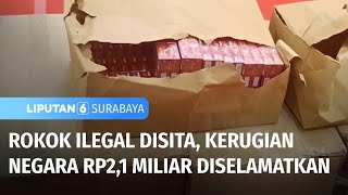 Pengiriman Rokok Ilegal dari Madura ke Banyuwangi Digagalkan | Liputan 6 Surabaya