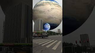 Spectacular special effects that appear at the intersection where the earth is shaking and the moun