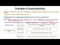 Principles of crop production