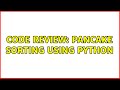 Code Review: pancake sorting using python