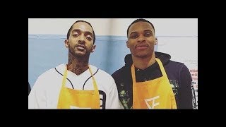 Russell Westbrook 20pts, 20reb, 20assist, Did it for his Bro  NIPSEY