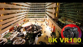8K VR180 MASSIVE MARINA BAY SANDS MBS HOTEL LOBBY in Singapore 5 Star 3D (Travel/ASMR/Music)
