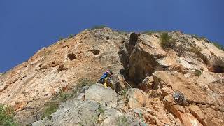 Rock Climbing multi-pitch in Leonidio: Pillar of Fire