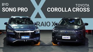 RAIO X COMPARATIVO: Toyota Corolla Cross X BYD Song Pro - Qual é mais eficiente?