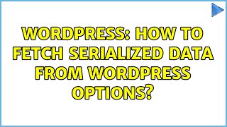 Wordpress: How to fetch serialized data from wordpress options?