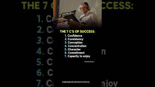 The 7'C’S Of Success 💯||Apj Abdul Kalam quotes|| #shorts #motivation #subscribe