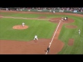 bal@bos pedroia s smart throw nabs the lead runner