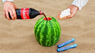 Coke and Mentos vs Watermelon | 20 BEST Coca-Cola Experiments