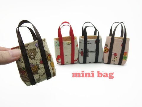 DIY Miniature Doll Mini Tote Bag - Very Easy ! DIY Miniature Doll Mini Tote Bag - Very Easy !