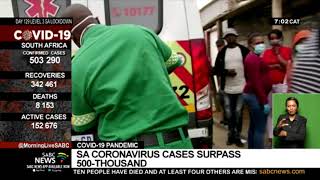 South Africa's COVID-19 cases breach the half-million mark