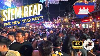 [4K 60FPS] 🇰🇭🎉 The MOST Epic New Year Celebrations in Siem Reap