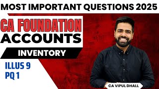 Most Important Questions 2025 | Inventory | CA Foundation | @iWision CA Vipul Dhall