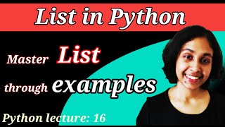 Python Lect 16: Lists in Python | Python Tutorials