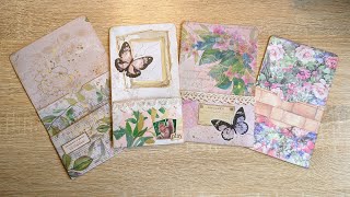 Mass Making Library Pockets ~ Tina's Weekly Workshop 5/105 ~ Easy Junk Journal Pockets