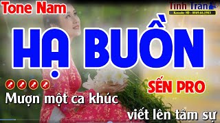 Hạ Buồn Karaoke Nhạc Sống Tone Nam - Tình Trần Organ