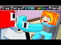 True Story of CYAN RAINBOW FRIEND in Minecraft!