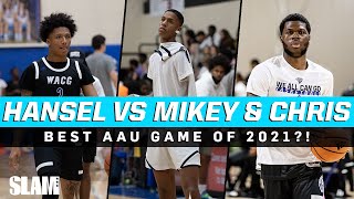 BEST AAU GAME OF 2021?! Hansel Enmanuel Goes Head-To-Head With Mikey Williams and Chris Livingston!!