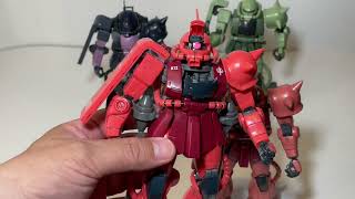 This is the difference between the original MG MS-06S Char's Zaku and Ver. 2