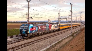 Bahnverkehr in Gramatneusiedl 15-10-2024 Teil 2 (Nightjet Vectron, RTI, Retrack, Uvm.)