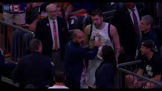 Luka Doncic Held Back From Fighting Suns Fan