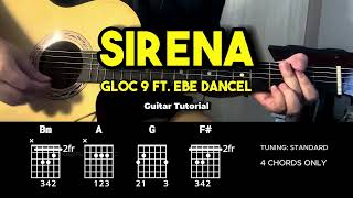 Sirena - Gloc 9 ft. Ebe Dancel | Easy Guitar Chords Tutorial For Beginners (CHORDS \u0026 LYRICS)