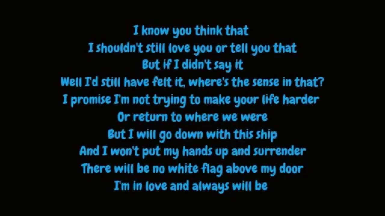 Dido White Flag Lyrics