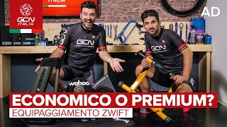 Cosa cambia su Zwift tra un kit economico e uno premium?