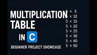 Multiplication Table Generator