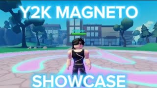 Y2K Magneto Showcase. Roblox Heroes: Online World.