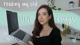 reading the application that got me into boarding school (uwc) // reaction 3 years later !!