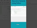 Mastering Recursive Factorial in Python | Learn the Power of Recursion | Tech Wizards