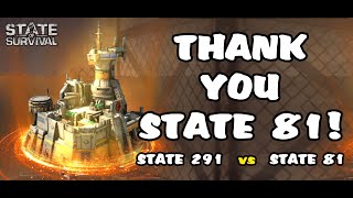 STATE VS STATE EVENT - ROUND 2 \u0026 3 - S.291 VS S.81 | STATE OF SURVIVAL 👌