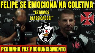 “O VASCO ESTÁ CLASSIFICADO!”PEDRINHO FAZ PRONUNCIAMENTO OFICIAL! FELIPE SE EMOCIONA! PÓS JOGO CRVG!