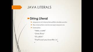 2.3 Java Syntax and Grammar