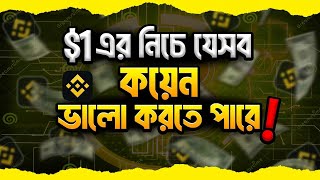 1$ এর নিচে যেসব কয়েন এই বুল মার্কেট এ ভালো রিটার্ন দিবে!