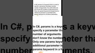 C# params Short | malayalam tutorial | csharp programming language