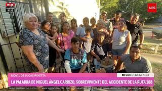 La palabra de Miguel Carrizo, sobreviviente del trágico accidente en la Ruta Nacional 168