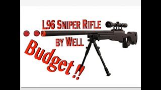 BUDGET AIRSOFT SNIPER FROM WELL, L96 SNIPER RIFLE SET BLACK| Airsoft Guns Unboxing From Shogun.NL