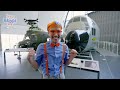 blippi spots planes at the london raf museum blippi u0026 meekah challenges and games for kids