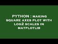 PYTHON : making square axes plot with log2 scales in matplotlib