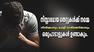 നിസ്സാരമായ തെറ്റുകള്‍ക്ക് നമ്മെ നിന്ദിക്കാനും, ചെളി വാരിയെറിയാനും ഒരുപാടാളുകള്‍ ഉണ്ടാകും.shahul mala