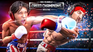 ROCKY BALBOA vs CREED IRL Big Rumble Boxing Challenge! (FGTeeV Funny Game w/ Father vs Son)